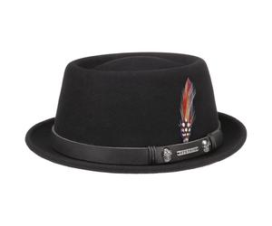 Pennsylvania Pork-Pie-Hut by Stetson schwarz L (58-59 cm)