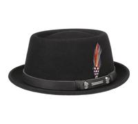 Stetson Pennsylvania Pork Pie Hut Herren - Wollfilzhut - Asahi-Guard - wasserabweisend und knautschbar - Porkpie aus Wollfilz - Herrenhut Sommer/Winter - Filzhut schwarz XXL (62-63 cm)