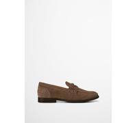 Loafer MARC O'POLO "aus geöltem Veloursleder", Damen, Gr. 42, braun (faded braun), Obermaterial: 100% Leder, Schuhe Loafer (40353050-42) faded braun