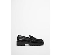 Loafer MARC O'POLO "mit robuster Profil-Laufsohle", Damen, Gr. 39, schwarz, Obermaterial: 100% Leder, unifarben, Schuhe Loafer (93265920-39) schwarz