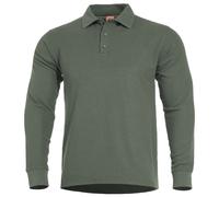 Pentagon Aniketos Polo Shirt Langarm Camo Green, 2XL, Oliv