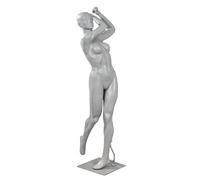Penther Damen-Schaufensterpuppe Schaufensterfigur, Golfspielerin | Profi Damenpuppe Mannequin Modepuppe aus grauem Kunststoff für Golfbekleidung, athletische Figur