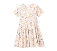 People Wear Organic "Kurzarm Kleid, rosa bedruckt, ""floral"", Bio-Baumwolle " rose 128