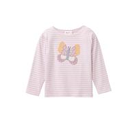 People Wear Organic Langarm-Shirt malve geringelt Gr. 110/116