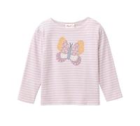 People Wear Organic Langarm-Shirt malve geringelt Gr. 110/116
