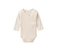 People Wear Organic Langarm-Wickelbody kitt mélange Gr. 74/80