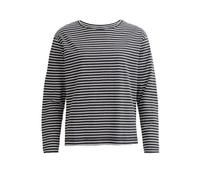 People Wear Organic Langarmshirt, geringelt, Bio-Baumwolle Schwarz M