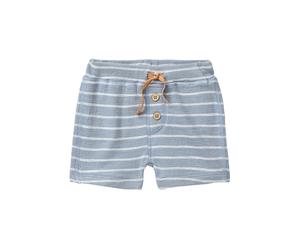 People Wear Organic Sweat-Bermuda blaugrau geringelt Gr. 104