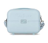 Pepe Jeans Accent Anpassbarer Kulturbeutel mit blauem Schultergurt 29 x 21 x 15 cm, starres ABS, 9,14 l, 0,84 kg