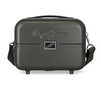 Pepe Jeans Accent Anpassbarer Kulturbeutel mit Schultergurt Schwarz 29 x 21 x 15 cm Starres ABS 9,14 L 0,84 kg