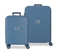 Pepe Jeans Accent Koffer-Set, blau, 55/70 cm, Hartschale, 2,8 kg, TSA-Verschluss, ABS, 2,8 kg, 116 LExtensible Handgepäck by Joumma Bags, Blau, Talla única, Kofferset, blau, one Size, Kofferset