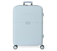 Pepe Jeans Accent Medium Koffer Blau 48x70x28 cm Starres ABS Integrierter TSA-Verschluss 79L 4,32 kg 4 Doppelräder