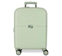 Pepe Jeans Accent Valise Cabine, Deux Fächer, aus widerstandsfähigem und leichtem Polypropylen, 4 Schwenkrollen, Sägereise mit laterale Kombination, Paar Joumma-Taschen, hellgrün, 40x55x20 cm