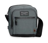 Pepe Jeans Aiden Umhängetasche mit Zwei Fächern, Marineblau, 22 x 27 x 10 cm, Polyester mit Details aus Kunstleder, 5,94 l von Joumma Bags