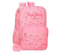 Pepe Jeans Alenka Rosa Rucksack mit Doppel Fach Anzug Trolley rosa 30 x 40 x 12 cm Polyester 15,6 L von Joumma Taschen, Rosa, Talla única, Rucksack mit Doppelfächer, die an den Wagen angepasst werden