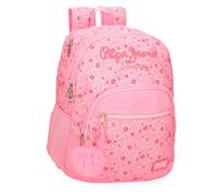 Pepe Jeans Alenka Rosa Schulrucksack, tragbar, 39,6 cm (15,6 Zoll), Rosa, 32 x 44 x 22 cm, Polyester, 21,6 l, von Joumma Bags, Rosa, Talla única, Schulrucksack