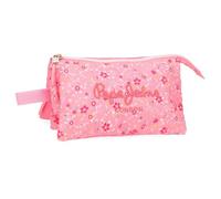 Pepe Jeans Alenka Schulmäppchen, Größe zum Tragen im Rucksack, Geldbörse oder Handtasche von Joumma Bags, Rosa, Talla única, Dreifaches Federmäpp