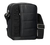 Pepe Jeans Ancor Umhängetasche, Schwarz, 17 x 22 x 7,5 cm, Polyester, 2,81 l von Joumma Bags, Schwarz, Talla única, Umhängetasche