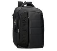 Pepe Jeans Ancor Rucksack für Laptop, 39,6 cm (15,6 Zoll), Schwarz, 30 x 42 x 14,5 cm, Polyester, 18,27 l, Schwarz, Talla única, Laptop-Rucksack