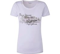Pepe Jeans Anna T-Shirt Damen, Weiß (Weiß)., Small