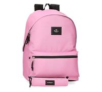 Pepe Jeans Aris Colorful Rucksack für Laptop, 39,6 cm (15,6 Zoll), Doppelfach, Rosa, 31 x 44 x 17,5 cm, Polyester, von Joumma Bags