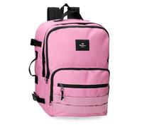 Pepe Jeans Aris Colorful Rucksack für Laptop, Doppelfach, tragbar, 39,6 cm, Rosa, 31 x 44 x 17,5 cm, Polyester, von Joumma Bags, Rosa, Laptop-Rucksack mit Doppelfach