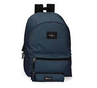 Pepe Jeans Aris Laptop-Rucksack 15,6" + Schul-Bleistiftmappe Blau 31x44x17,5 cms Polyester 0 23.87L