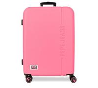 Pepe Jeans Aris Koffer, mittelgroß, Fuchsia, 48 x 68 x 27 cm, Harter ABS-Kunststoff, integrierter Kombinationsverschluss, 72 l, 3,48 kg, 4 Doppelräder, Handgepäck von Joumma Bags