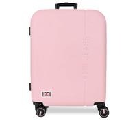Pepe Jeans Aris Koffer mittelgroß, Hellrosa, 48 x 68 x 27 cm, Harter ABS-Kunststoff, integrierter Zahlenschloss, 72 l, 3,48 kg, 4 Doppelräder, Handgepäck von Joumma Bags