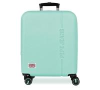 Pepe Jeans Aris Kabinenkoffer, Türkis, Blau, 40 x 55 x 20 cm, Fester ABS-Kunststoff, integrierter Kombinationsverschluss, 37 l, 2,6 kg, 4 Doppelrollen, ausziehbar, Handgepäck von Joumma Bags