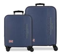 Pepe Jeans Arwin Marine Kofferset 48x68x27 cm, starres ABS-integriertes Kombinationsschloss 109L 6.08kg 4 Doppelräder, ausziehbares Handgepäck von Joumma Bags