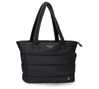 Pepe Jeans Aura Casual Rucksack aus Polyester mit breiten, verstellbaren Schultergurten und einer Fronttasche von Joumma Bags, schwarz/weiß, Einheitsgröße, Tragetasche