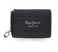 Pepe Jeans Aura Geldbörse mit Geldbörse, schwarz, 10 x 8 x 3 cm, Polyester, von Joumma Bags