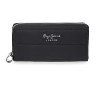 Pepe Jeans Aura Geldbörse, Schwarz, 19,5 x 10 x 2 cm, Polyester, von Joumma Bags