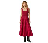 Maxikleid PEPE JEANS "Kleid AVRIL DRESS", Damen, Gr. XS, Normalgrößen, pink (cranberry pink), 100% Baumwolle, Kleider Maxikleid (43987604-XS) cranberry pink