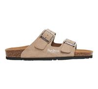 Pepe Jeans Oban Suede Damen Sandalen beige/schwarz - 38
