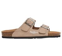 Pepe Jeans Oban Suede Damen Sandalen beige/schwarz - 38