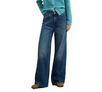 Slim-fit-Jeans PEPE JEANS "flare fit jeans BELLE HW FLARE CONTRAST", Damen, Gr. 31, Länge 32, blau (12 oz blau rigid denim), 100% Baumwolle, Jeans Slim-fit-Jeans (54083558-31) 12 oz blau rigid denim