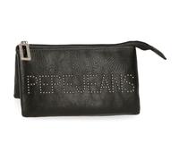 Pepe Jeans Bera Geldbörse mit DREI Fächern, Schwarz, 17,5 x 9,5 x 2 cm, Kunstleder von Joumma Bags