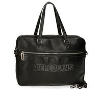 Pepe Jeans Bera Laptoptasche, Schwarz, 40 x 30 x 5 cm, Kunstleder von Joumma Bags