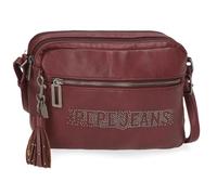 Pepe Jeans Bera Umhängetasche mit Zwei Fächern, Violett, 24 x 16 x 9 cm, Kunstleder von Joumma Bags