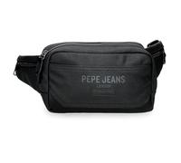 Pepe Jeans Berwick Schwarze Gürteltasche, 21 x 12,5 x 5 cm, PU und Polyester, 1.31L von Joumma Bags