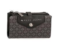 Pepe Jeans Bethany Geldbörse mit Kartenfach, Schwarz, 14,5 x 9 x 2 cm Kunstleder, Schwarz, Talla única, Brieftasche mit Kartenhalter