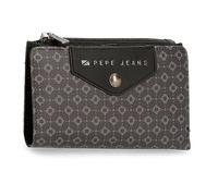 Pepe Jeans Bethany Geldbörse mit Kartenfach, Schwarz, 17 x 10 x 2 cm, Kunstleder, Schwarz, Talla única, Brieftasche mit Kartenhalter