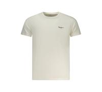 T-Shirt PEPE JEANS "ORIGINAL BASIC 3N", Damen, Gr. S, sanftes weiß, Jersey, Obermaterial: 95% Baumwolle, 5% Elasthan, bedruckt, unifarben, slim fit normal, Rundhals, abgesteppte Kante, Shirts T-Shirt,