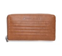 Pepe Jeans Biker Geldbörse mit Kartenfach, braun, 19,5 x 10 x 2 cm, Polyester mit Details aus Kunstleder von Joumma Bags, braun, Talla única, Brieftasche mit Kartenfächern