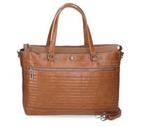 Pepe Jeans Biker Laptoptasche 39,6 cm (15,6 Zoll), Braun, 42 x 27 x 11 cm, Polyester mit Kunstlederdetails von Joumma Bags, braun, Talla única, Laptoptasche