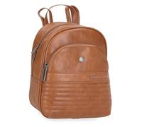 Pepe Jeans Biker Rucksack Casual Braun 21 x 27,5 x 10 cm Polyester mit Kunstlederdetails 5,4 l by Joumma Bags, braun, Talla única, Lässiger Rucksack