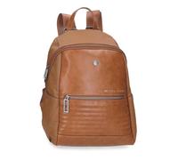 Pepe Jeans Biker Rucksack Casual Braun 25 x 35 x 13 cm Polyester mit Details aus Kunstleder 11,38 l von Joumma Bags, braun, Talla única, Lässiger Rucksack