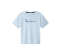 Pepe Jeans Boy's New Art T-Shirt, Blau (Himmelblau), 10